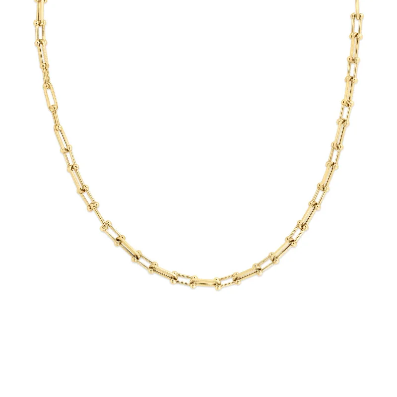 women's radiant cut necklace-Designer Gold 18K Yellow Gold 16-Inch Necklace