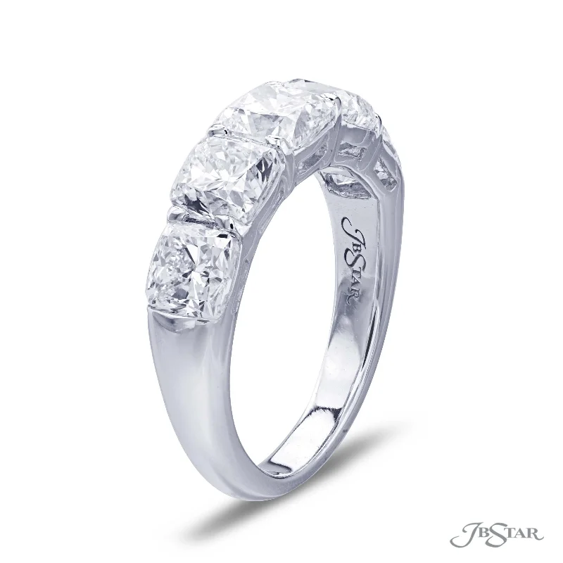 women's elegant engagement ring-Platinum 5 Stone Diamond Wedding Ring