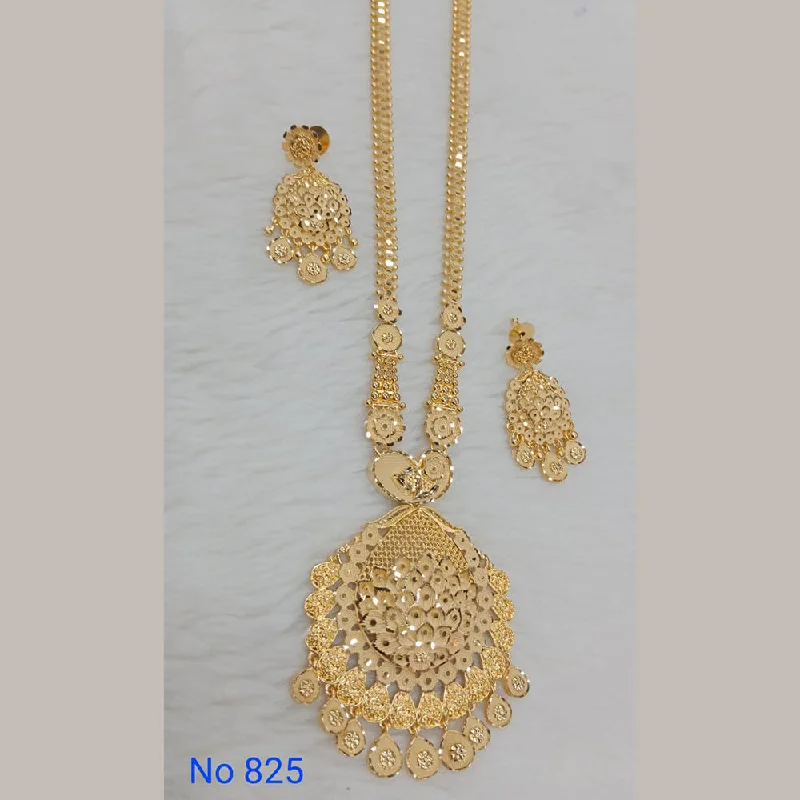 women's round necklace-Sunrise Gold  Forming  Long Necklace Set