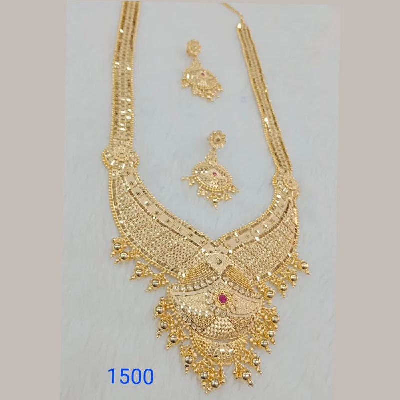 women's religious necklace-Sunrise Gold  Forming  Long Necklace Set