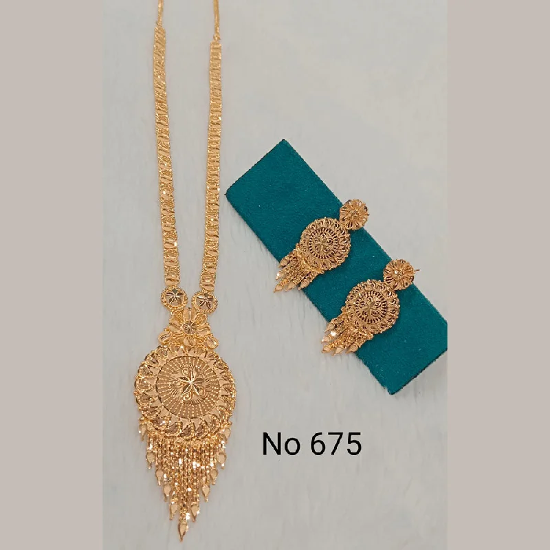 women's romantic necklace-Sunrise Gold  Forming  Long Necklace Set