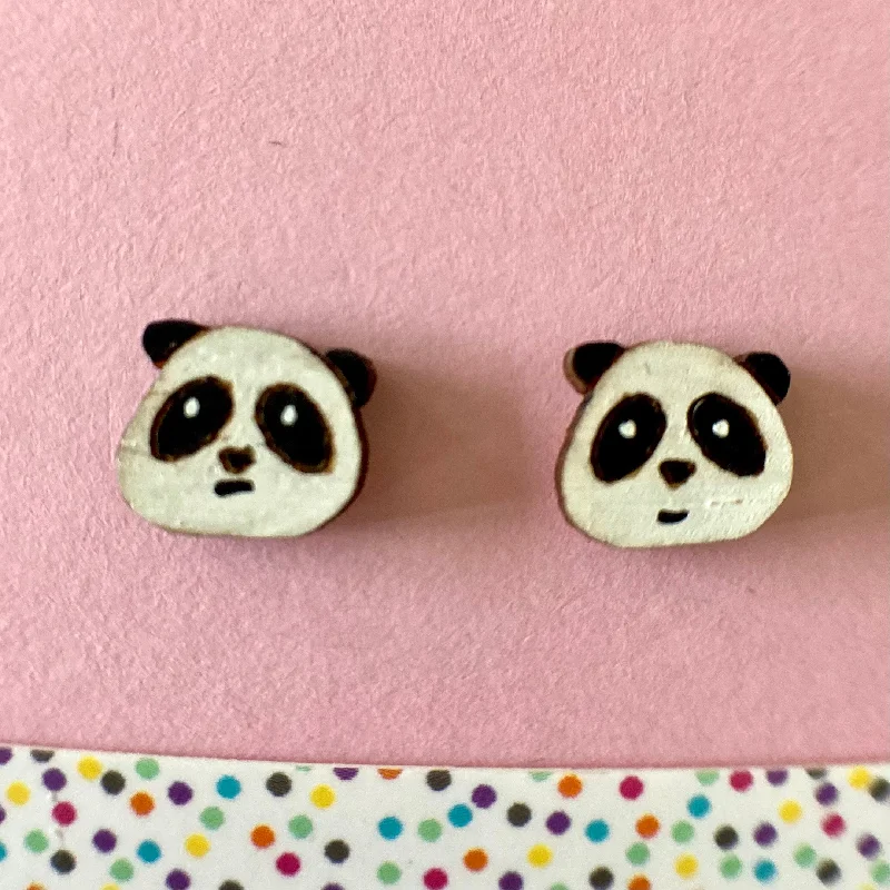 women's cushion cut ring-Studs: Pandas