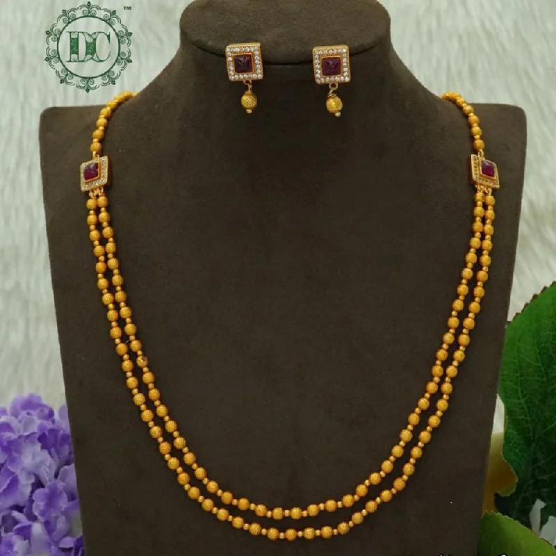 women's custom necklace-Diksha Collection Matte Finish Long Necklace Set