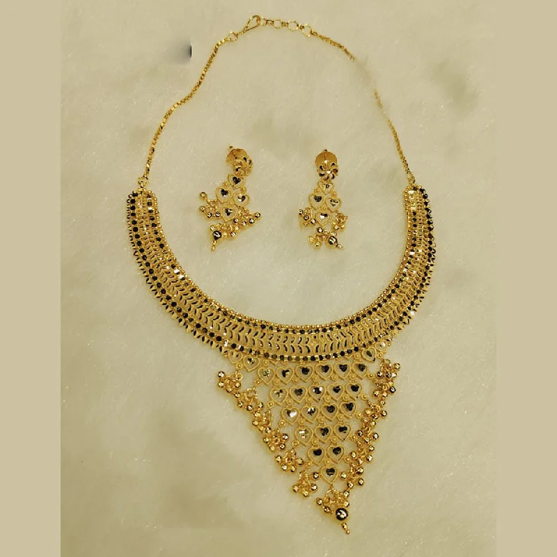 women's crystal necklace-Sunrise Gold  Forming Necklace Set