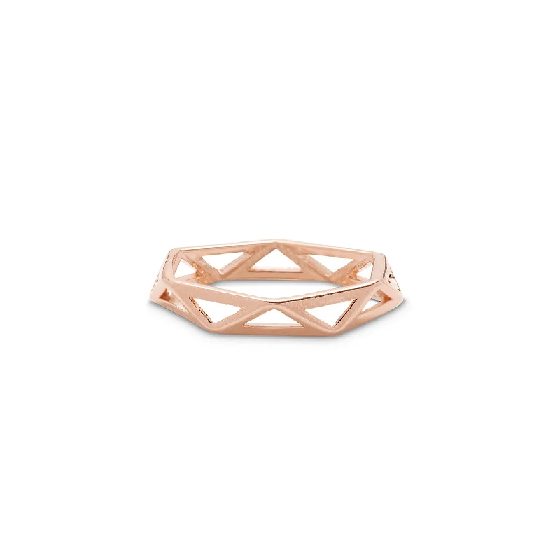 women's designer ring-Clara Ring Rose Gold