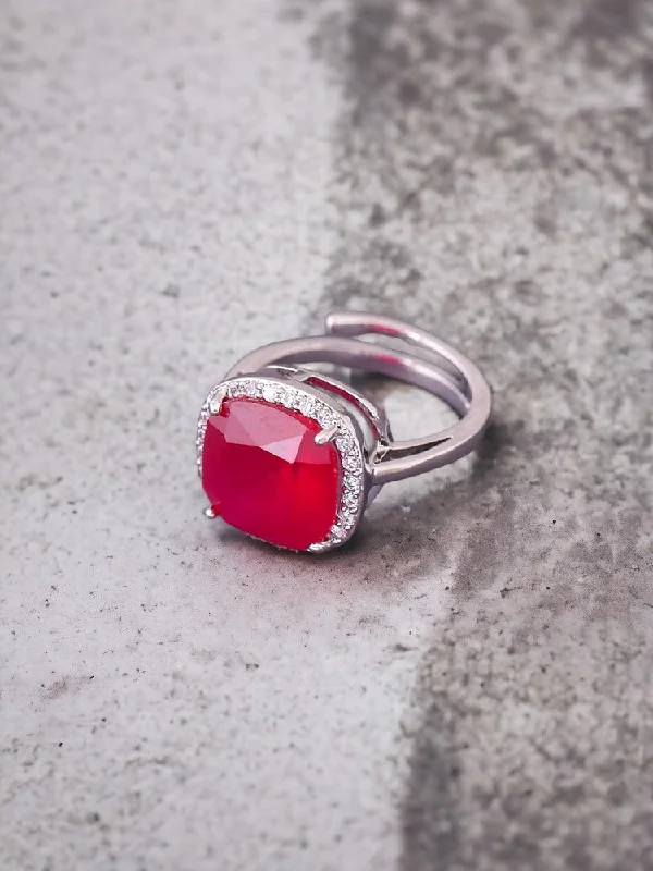 women's elegant ring-Ruby Aggeliki Adjustable Ring