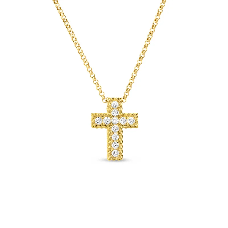 women's birthday gift necklace-Diamond Cross Necklace