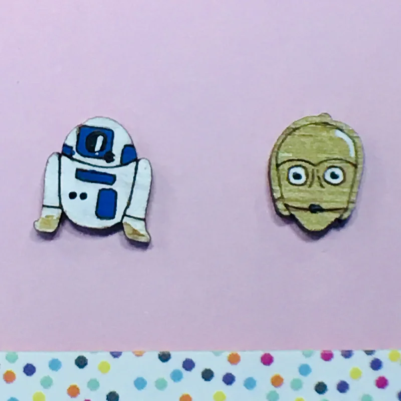 women's cross ring-Studs: Droids