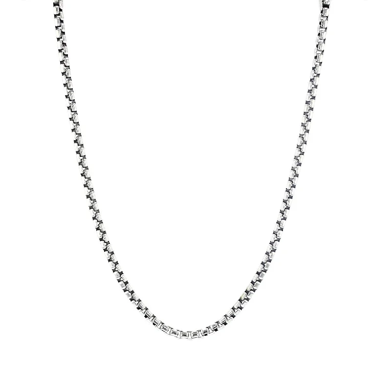 women's locket necklace-David Yurman 20-Inch Box Chain Necklace