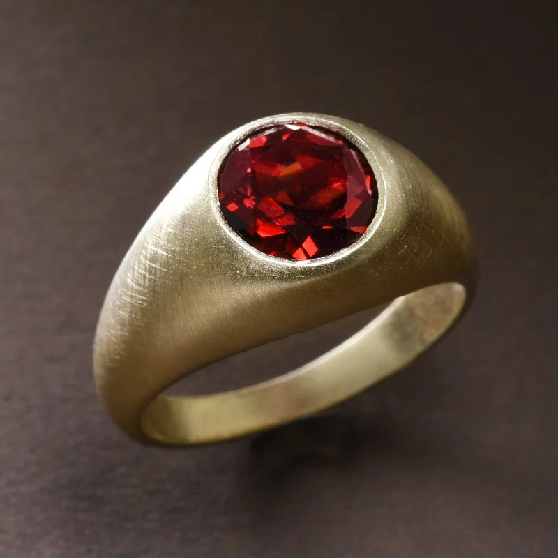 women's braided ring-Men's Sri Lankan Garnet Ring