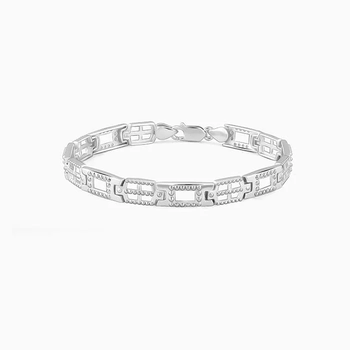 women's aquamarine necklace-Silver Supremo Bracelet For Him