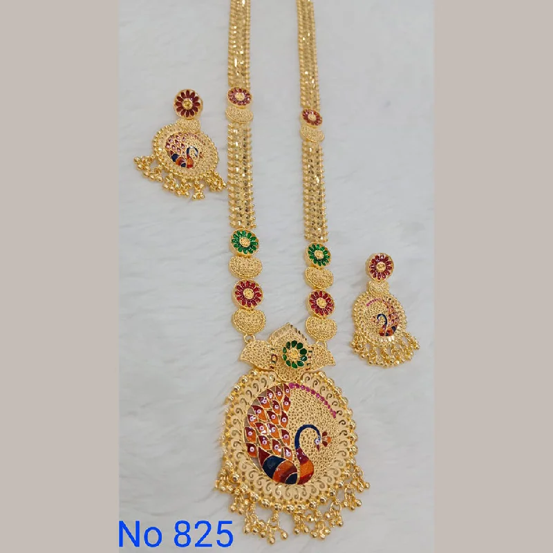 women's Edwardian necklace-Sunrise Gold  Forming  Long Necklace Set