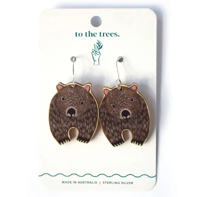 women's animal ring-To the Trees Dangles - Wombat