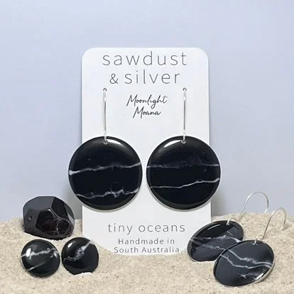 women's nature-inspired ring-Sawdust & Silver Tiny Oceans Collection - Moonlit Moana Various