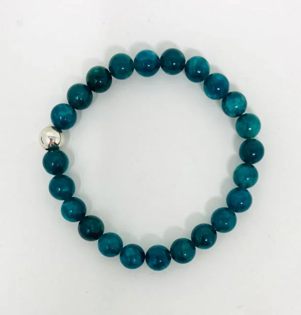 women's classic necklace-Blue Green Apatite Bracelet