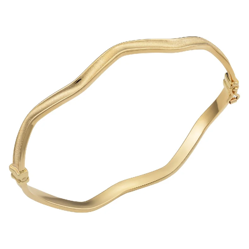 women's vintage necklace-10KT Yellow Gold 7.5-inch Bangle Bracelet