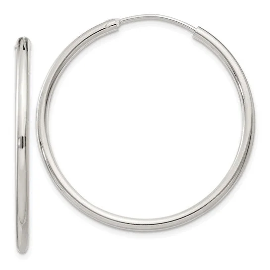 women's halo ring-Silver 36mm Endless Hoops