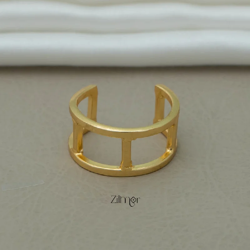 women's three-stone ring-AS101274 - Gold Plated Ring