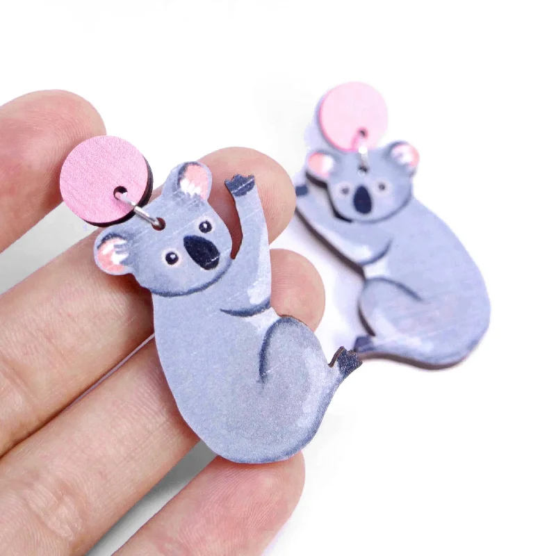 women's modern ring-Pixie Nut & Co Dangle - Koala