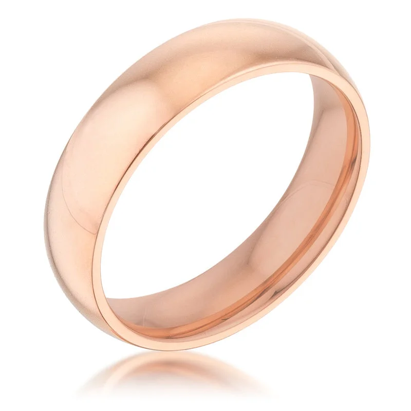 women's aquamarine engagement ring-Kiri Rose Gold Stainless Steel Wedding Ring  | Stainless Steel